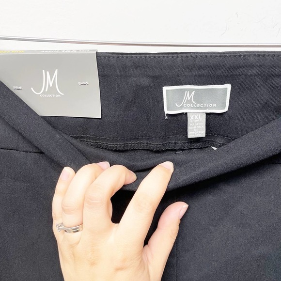 JM Collection Slim Leg Black Pants XXL Short - Picture 6 of 15